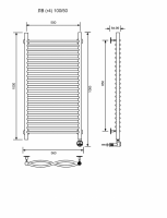 ЛВ (г4)-100/50/57 без полочки электрический Полотенцесушители «Ника»