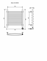 ЛД (г4)-60/50/57 без полочки электрический Полотенцесушители «Ника»