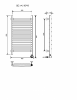 ЛД (г4)-80/40/47 без полочки электрический Полотенцесушители «Ника»