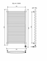 ЛД (г4)-120/60/67 без полочки электрический Полотенцесушители «Ника»