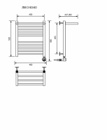 ЛМ 3-60/40/47 с полочкой электрический Полотенцесушители «Ника»