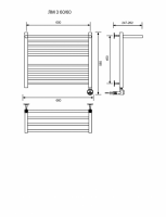 ЛМ 3-60/60/67 с полочкой электрический Полотенцесушители «Ника»